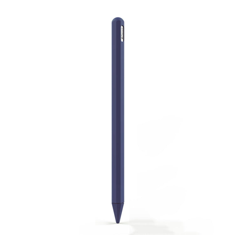 Stylus Pen Silica Gel Protective Case for Apple Pencil 2 (Blue) - Pencil Accessories by buy2fix | Online Shopping UK | buy2fix