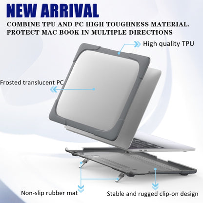 For MacBook Pro 13 inch 2022 & A2289 / A2251 / A2338 2020 PC + TPU Two Colors Laptop Protective Case(Grey) - MacBook Pro Cases by buy2fix | Online Shopping UK | buy2fix