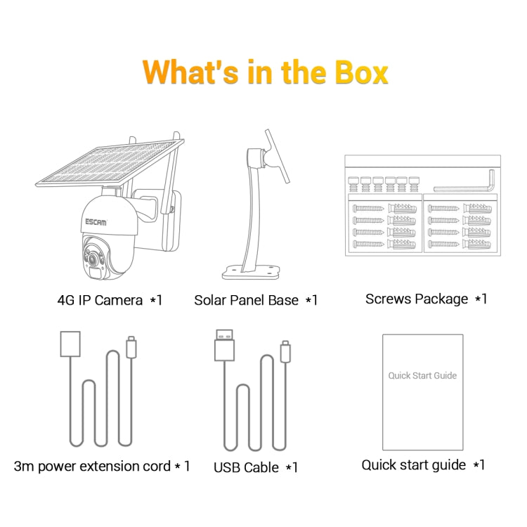 ESCAM QF450 HD 1080P 4G AU Version Solar Powered IP Camera without Memory, Support Two-way Audio & PIR Motion Detection & Night Vision & TF Card - Dome Camera by ESCAM | Online Shopping UK | buy2fix