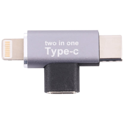 USB-C / Type-C Female to 8 Pin Male + USB-C / Type-C Male Converter - Converter & Adapter by buy2fix | Online Shopping UK | buy2fix
