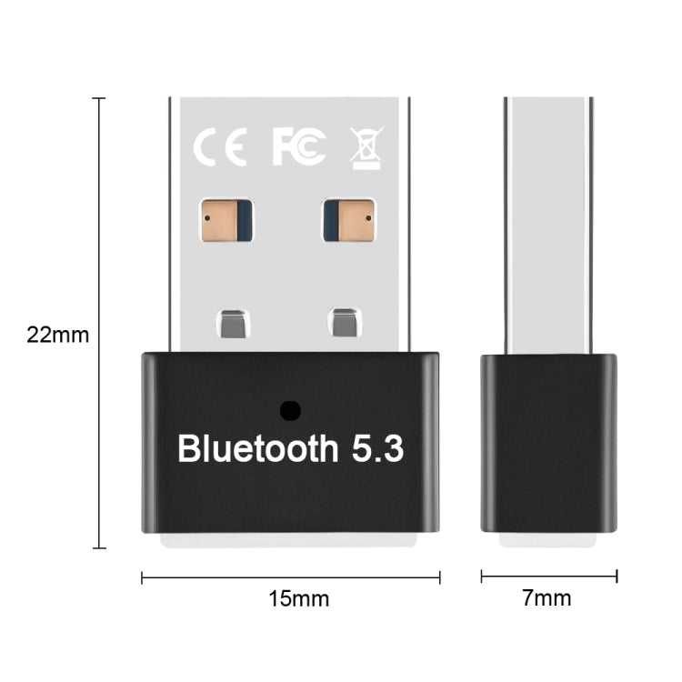 USB External Bluetooth 5.3 Adapter (Black) - Bluetooth Dongle by buy2fix | Online Shopping UK | buy2fix