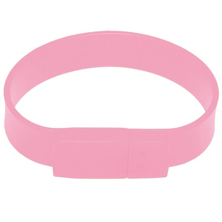 8GB Silicon Bracelets USB 2.0 Flash Disk(Pink) - USB Flash Drives by buy2fix | Online Shopping UK | buy2fix