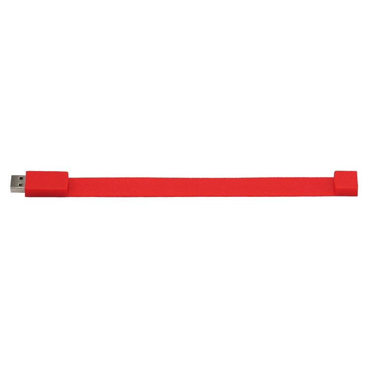 8GB Silicon Bracelets USB 2.0 Flash Disk(Red) - USB Flash Drives by buy2fix | Online Shopping UK | buy2fix