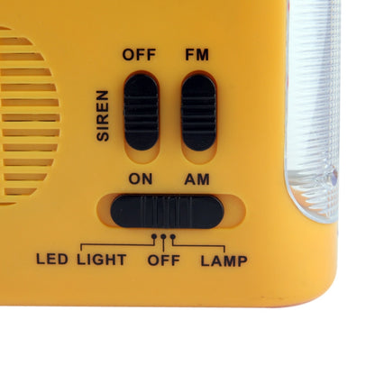 Solar Power Dynamo Hand Cranked Lantern Rescue Light , Multi-function Outdoor Emergency 5 LED Flashlight with AM / FM Radio - Solar Lights by buy2fix | Online Shopping UK | buy2fix