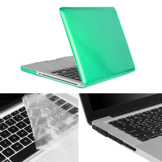 ENKAY for Macbook Pro 13.3 inch (US Version) / A1278 Hat-Prince 3 in 1 Crystal Hard Shell Plastic Protective Case with Keyboard Guard & Port Dust Plug(Green) - MacBook Pro Cases by ENKAY | Online Shopping UK | buy2fix