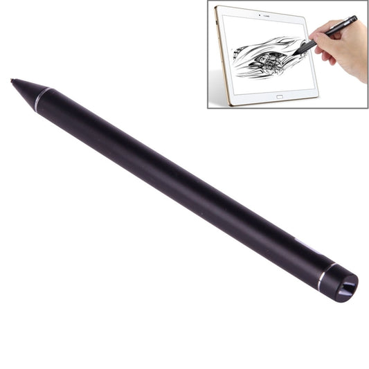 Universal Rechargeable Capacitive Touch Screen Stylus Pen with 2.3mm Superfine Metal Nib, For iPhone, iPad, Samsung, and Other Capacitive Touch Screen Smartphones or Tablet PC(Black) - Stylus Pen by buy2fix | Online Shopping UK | buy2fix