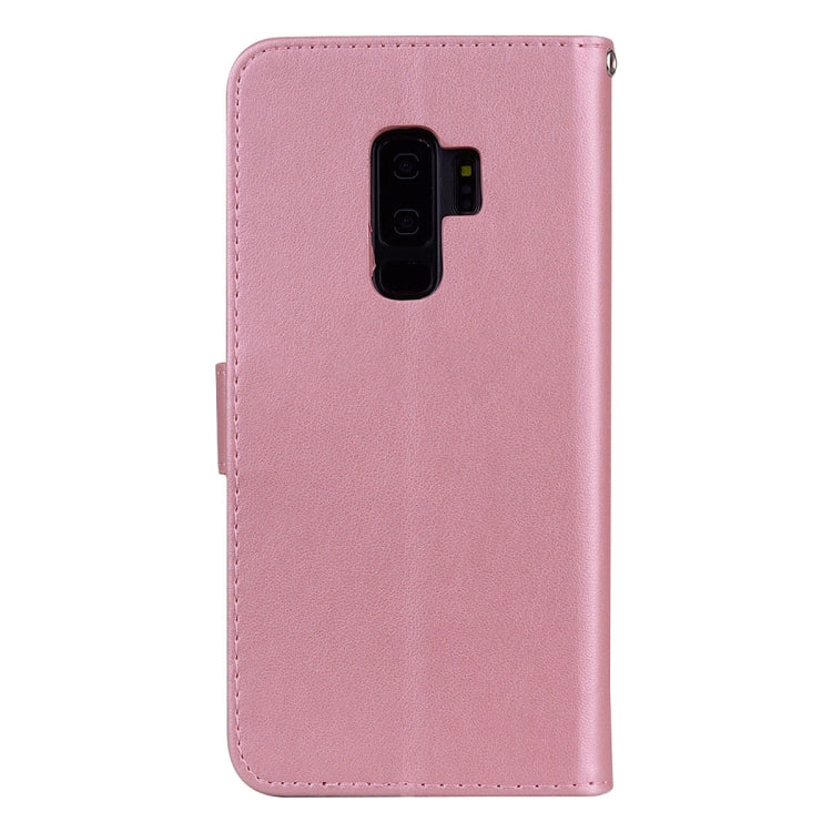 Rose Embossed Horizontal Flip Environmental PU Leather Case with Holder & Card Slots & Wallet for Galaxy S9+(Rose Gold) - Galaxy Phone Cases by buy2fix | Online Shopping UK | buy2fix