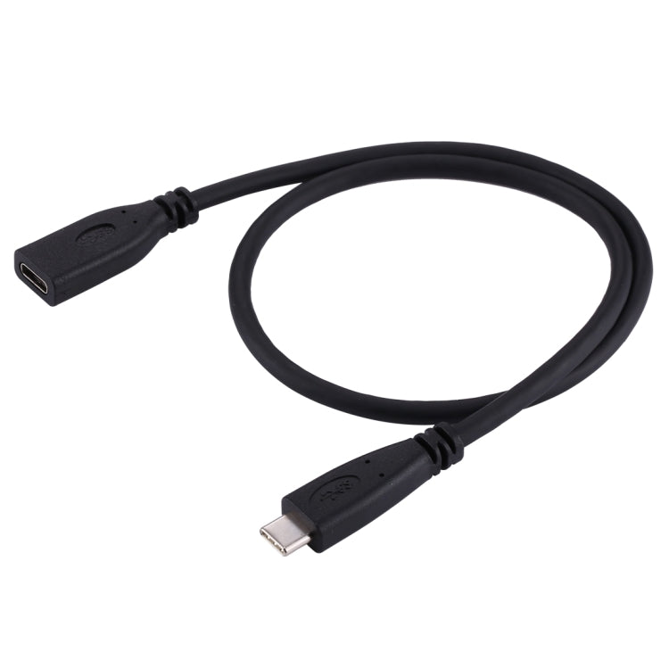 50cm USB-C / Type-C 3.1 Male to USB-C / Type-C Female Connector Adapter Cable(Black) - USB-C & Type-C Cable by buy2fix | Online Shopping UK | buy2fix