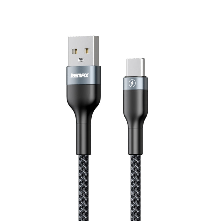 REMAX RC-064a Sury 2 Series 1m 2.4A USB to USB-C / Type-C Fast Charging Data Cable(Black) - USB-C & Type-C Cable by REMAX | Online Shopping UK | buy2fix