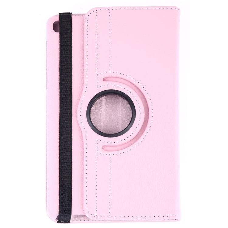 Litchi Texture Horizontal Flip 360 Degrees Rotation Leather Case for Galaxy Tab A 8 (2019) / P200 / P205, with Holder (Pink) - Tab A 8.0 & S Pen (2019) P200/P205 by buy2fix | Online Shopping UK | buy2fix