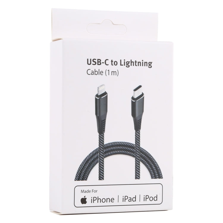 1m USB-C / Type-C to 8 Pin Nylon Braided Data Sync Fast Charging Cable - MFI Cable by buy2fix | Online Shopping UK | buy2fix