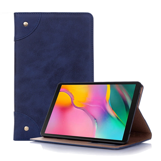 Retro Book Style Horizontal Flip Leather Case for Galaxy Tab A 8 (2019) P200 / P205,  with Holder & Card Slots & Wallet (Navy Blue) - Tab A 8.0 & S Pen (2019) P200/P205 by buy2fix | Online Shopping UK | buy2fix