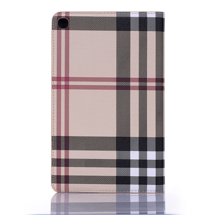 Plaid Texture Horizontal Flip Leather Case for Galaxy Tab A 8 (2019) P200 / P205,  with Holder & Card Slots & Wallet (White) - Tab A 8.0 & S Pen (2019) P200/P205 by buy2fix | Online Shopping UK | buy2fix