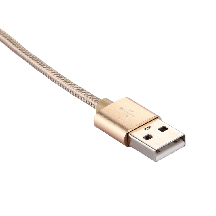 Knit Texture USB to USB-C / Type-C Data Sync Charging Cable, Cable Length: 1m, 3A Total Output, 2A Transfer Data(Gold) - USB-C & Type-C Cable by buy2fix | Online Shopping UK | buy2fix