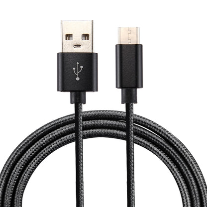 Knit Texture USB to USB-C / Type-C Data Sync Charging Cable, Cable Length: 2m, 3A Output(Black) - USB-C & Type-C Cable by buy2fix | Online Shopping UK | buy2fix