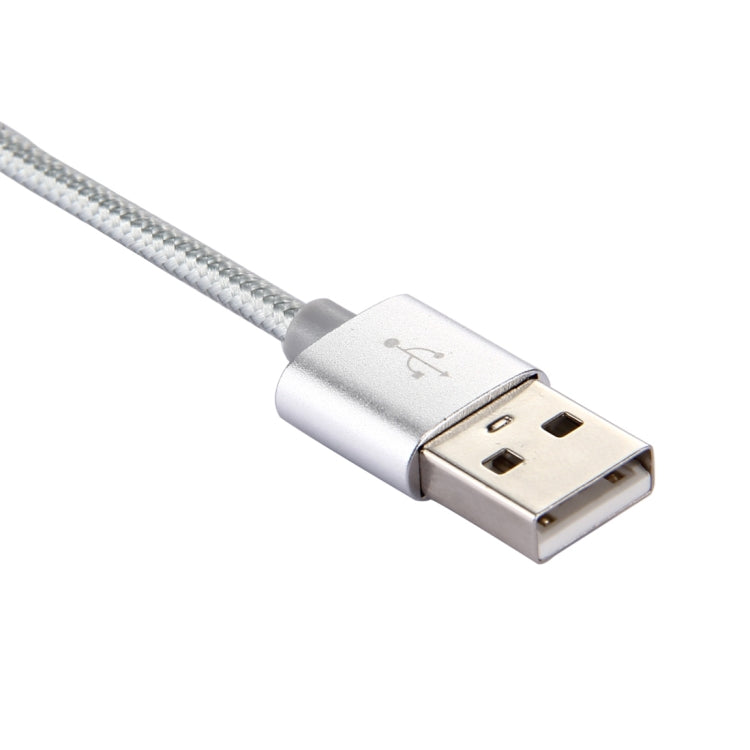Knit Texture USB to USB-C / Type-C Data Sync Charging Cable, Cable Length: 3m, 3A Total Output, 2A Transfer Data(Silver) - USB-C & Type-C Cable by buy2fix | Online Shopping UK | buy2fix