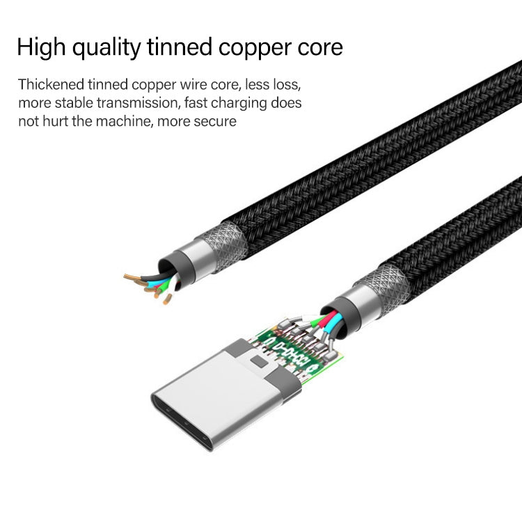 60W PD USB-C / Type-C Male to USB-C / Type-C Male Braided Data Cable, Cable Length: 1m - USB-C & Type-C Cable by buy2fix | Online Shopping UK | buy2fix
