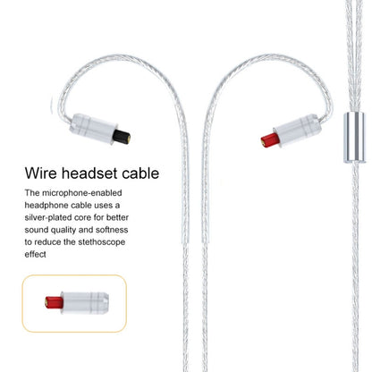 Iron Triangle IM Series Plug Silver-plated Headphone Wire with Mic(Silver) - Cable & Splitter by buy2fix | Online Shopping UK | buy2fix