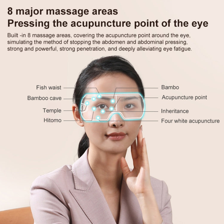 Smart Hot Compress Air Pressure Vibration Eye Massager Visual Massage Eye Care Device (Black) - Massage & Relaxation by buy2fix | Online Shopping UK | buy2fix