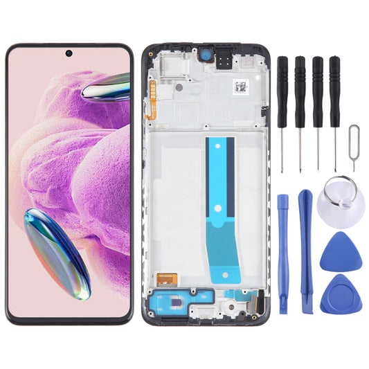 For Xiaomi Redmi Note 12S OLED Material LCD Screen Digitizer Full Assembly with Frame - LCD Screen by buy2fix | Online Shopping UK | buy2fix