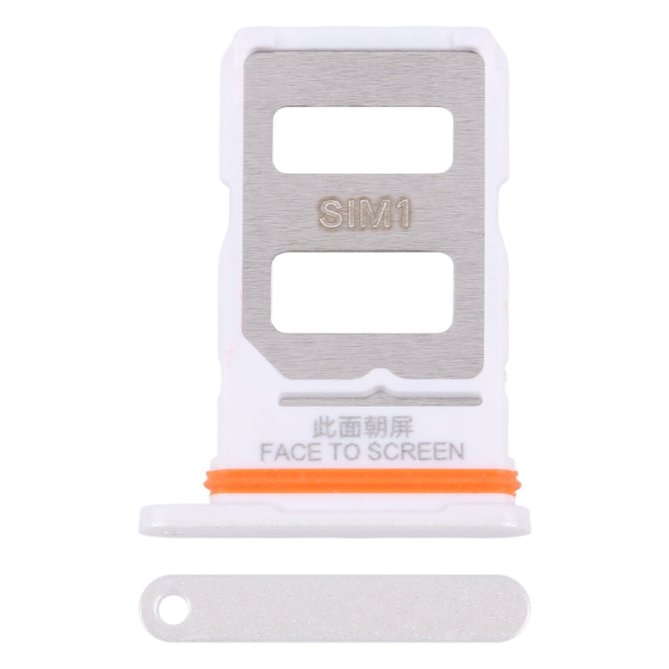 For Xiaomi Redmi Turbo 3 Original SIM Card Tray + SIM Card Tray (White) - Card Tray by buy2fix | Online Shopping UK | buy2fix