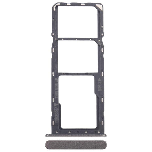 For Nokia C32 Original SIM Card Tray + SIM Card Tray + Micro SD Card Tray (Black) - Card Tray by buy2fix | Online Shopping UK | buy2fix