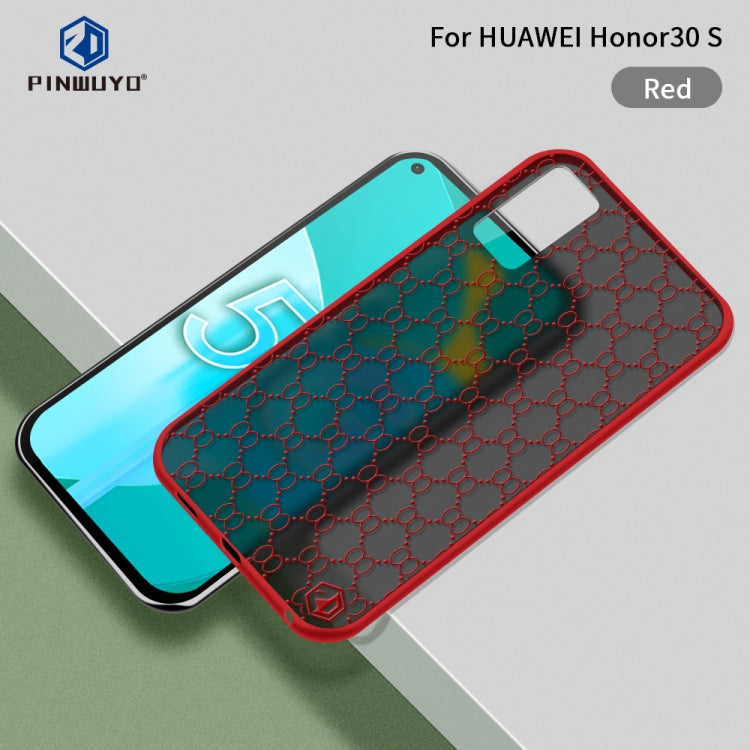 For Huawei Honor 30S PINWUYO Series 2 Generation PC + TPU Waterproof and Anti-drop All-inclusive Protective Case(Red) - Honor Cases by PINWUYO | Online Shopping UK | buy2fix
