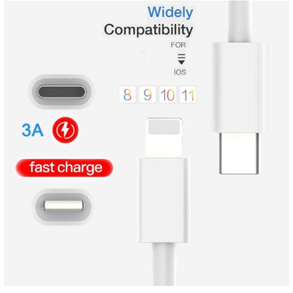 XJ-58 PD 18W USB-C / Type-C to 8 Pin Flash Charging Data Cable, Cable Length: 2m - Normal Style Cable by buy2fix | Online Shopping UK | buy2fix