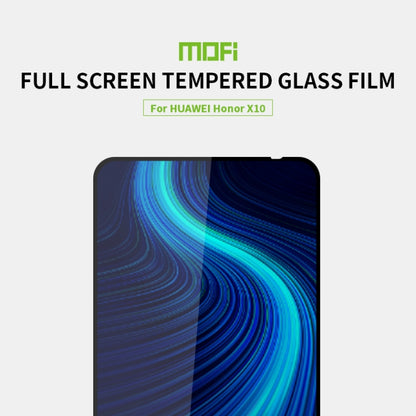 For Huawei Honor X10 MOFI 9H 2.5D Full Screen Tempered Glass Film(Black) - Honor Tempered Glass by MOFI | Online Shopping UK | buy2fix