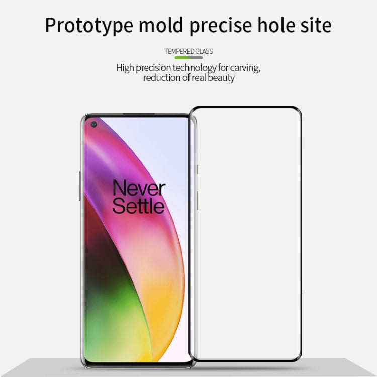 For OnePlus 8 MOFI 9H 3D Explosion Proof Thermal Bending Full Screen Covered Tempered Glass Film(Black) - OnePlus Tempered Glass by MOFI | Online Shopping UK | buy2fix