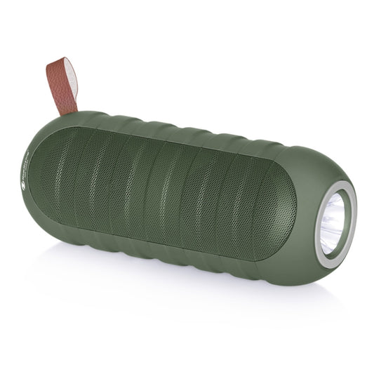 NewRixing NR-3025L Portable Stereo Wireless Bluetooth Speaker with LED Flashlight & TF Card Slot & FM, Built-in Microphone(Green) - Desktop Speaker by NewRixing | Online Shopping UK | buy2fix