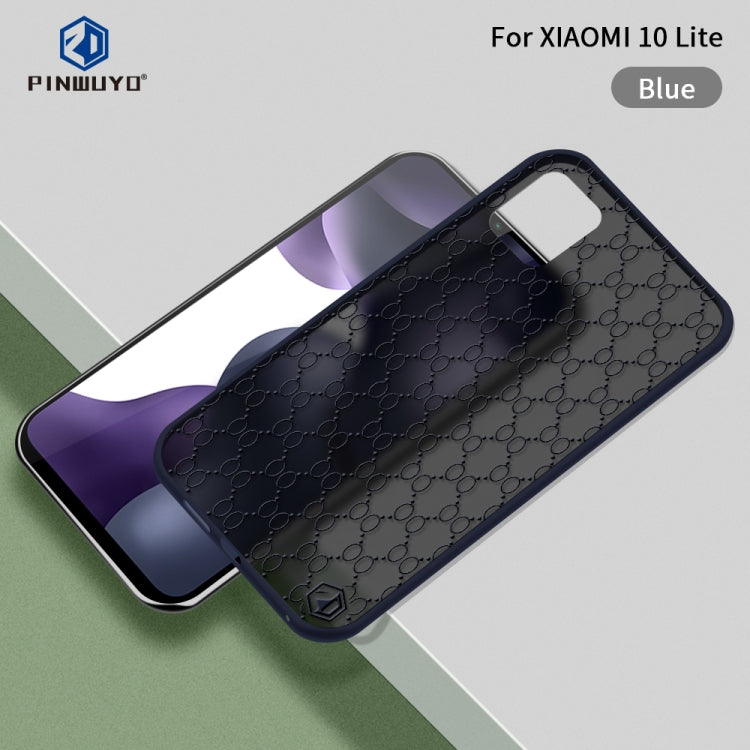 For Xiaomi Mi 10 Lite PINWUYO Series 2nd Generation PC + TPU Anti-drop All-inclusive Protective Shell Matte Back Cover(Blue) - Xiaomi Cases by PINWUYO | Online Shopping UK | buy2fix
