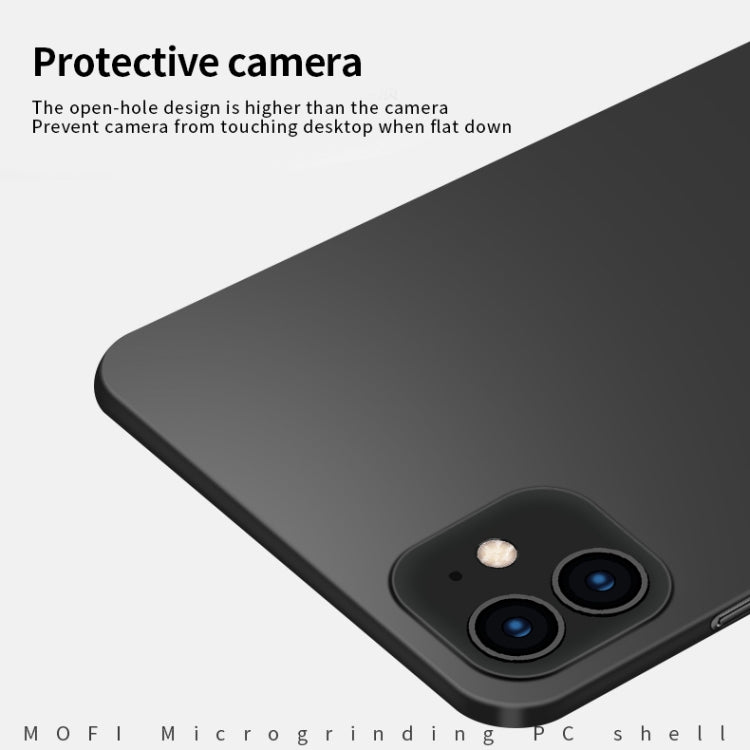 For iPhone 12 / 12 Pro MOFI Frosted PC Ultra-thin Hard Case(Black) - iPhone 12 / 12 Pro Cases by MOFI | Online Shopping UK | buy2fix