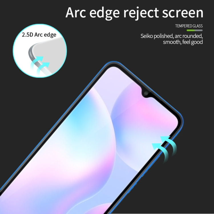 For Xiaomi Redmi 9A/9C MOFI 9H 2.5D Full Screen Tempered Glass Film(Black) -  by MOFI | Online Shopping UK | buy2fix