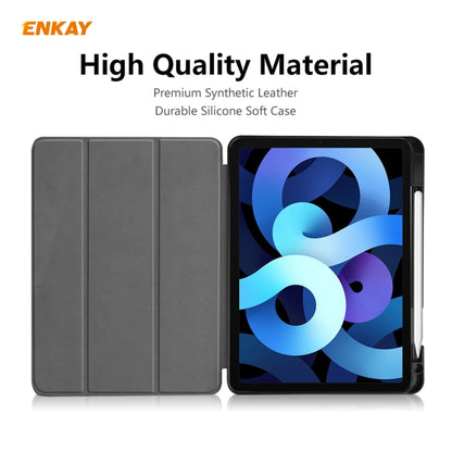 For iPad Air 11 2024 / Pro 11 2018 / Air 10.9 2022 ENKAY TPU Leather Smart Tablet Case with Pen Slot(Light Blue) - iPad Air (2022) / (2020) 10.9 Cases by ENKAY | Online Shopping UK | buy2fix