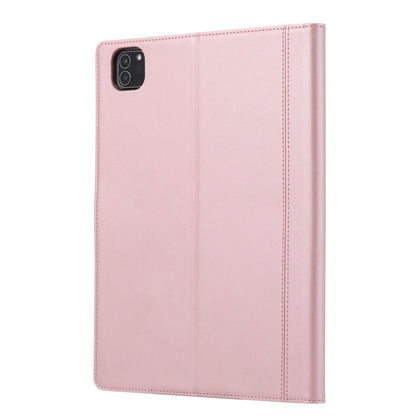 For iPad Air 11 2024 / Air 2022/2020 10.9 Calf Texture Double Fold Clasp Leather Tablet Case(Rose Gold) - iPad Air (2022) / (2020) 10.9 Cases by buy2fix | Online Shopping UK | buy2fix