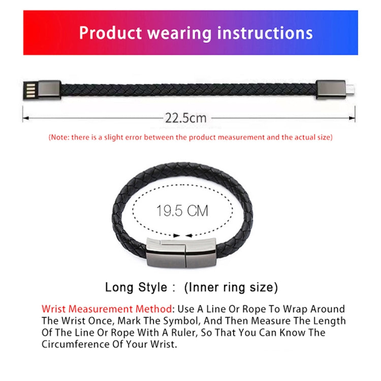 XJ-28 3A USB to 8 Pin Creative Bracelet Data Cable, Cable Length: 22.5cm(Brown) - Multifunction Cable by buy2fix | Online Shopping UK | buy2fix