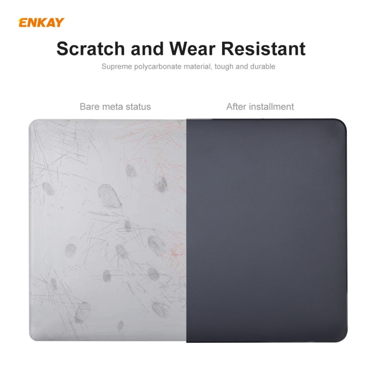 ENKAY 3 in 1 Matte Laptop Protective Case + EU Version TPU Keyboard Film + Anti-dust Plugs Set for MacBook Pro 13.3 inch A1706 / A1989 / A2159 (with Touch Bar)(Orange) - MacBook Pro Cases by ENKAY | Online Shopping UK | buy2fix