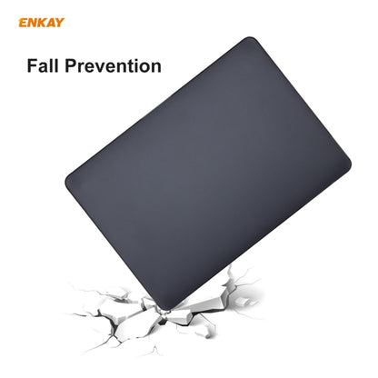 ENKAY 3 in 1 Matte Laptop Protective Case + US Version TPU Keyboard Film + Anti-dust Plugs Set for MacBook Pro 15.4 inch A1707 & A1990 (with Touch Bar)(Grey) - MacBook Pro Cases by ENKAY | Online Shopping UK | buy2fix