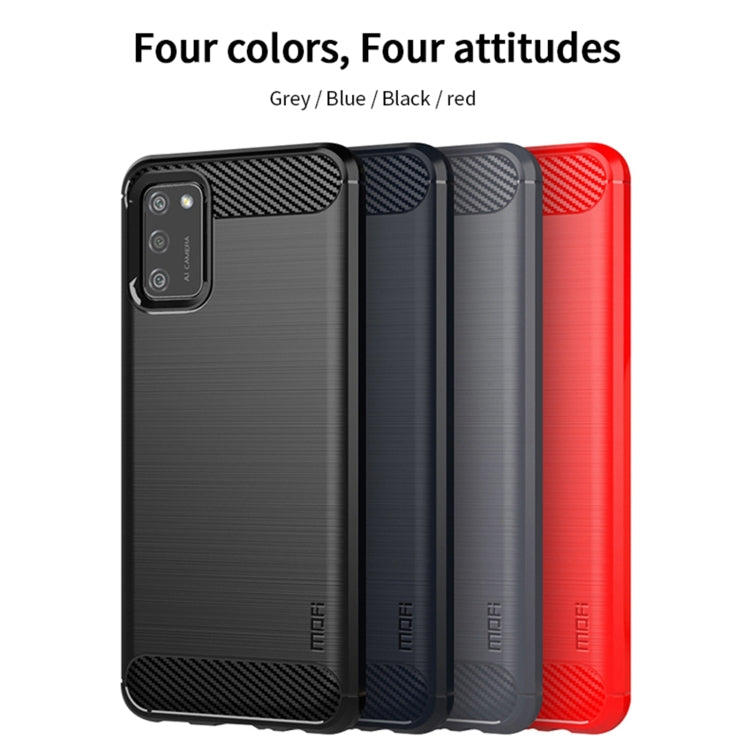 For Samsung Galaxy A02s/M02s/F02s(EU Version) MOFI Gentleness Series Brushed Texture Carbon Fiber Soft TPU Case(Black) - Galaxy Phone Cases by MOFI | Online Shopping UK | buy2fix