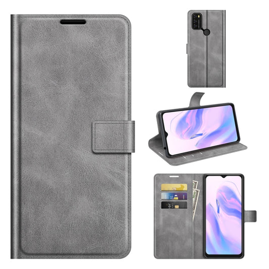 For Blackview A70 Retro Calf Pattern Buckle Horizontal Flip Leather Case with Holder & Card Slots & Wallet(Grey) - More Brand by buy2fix | Online Shopping UK | buy2fix