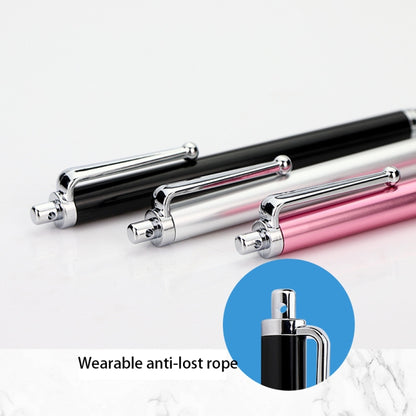 AT-19 Silver Fiber Pen Tip Stylus Capacitive Pen Mobile Phone Tablet Universal Touch Pen(Red) - Stylus Pen by buy2fix | Online Shopping UK | buy2fix