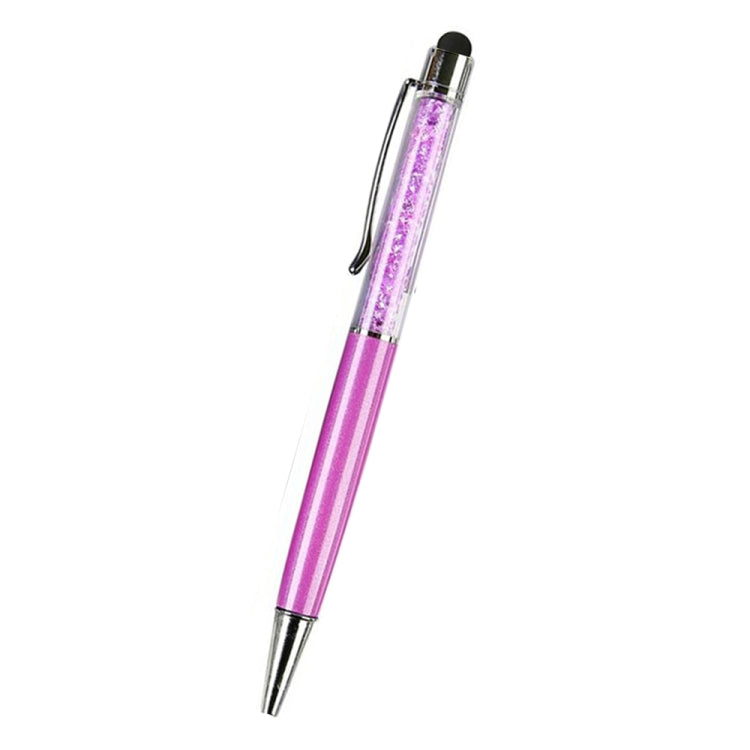 AT-22  2 in 1 Universal Flash Diamond Decoration Capacitance Pen Stylus Ballpoint Pen(Purple) - Stylus Pen by buy2fix | Online Shopping UK | buy2fix