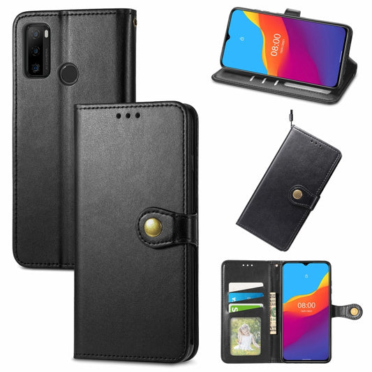 For Ulefone Note 10 Solid Color Leather Buckle Phone Case with Lanyard & Photo Frame & Card Slot & Wallet & Stand Function(Black) - Ulefone Cases by buy2fix | Online Shopping UK | buy2fix