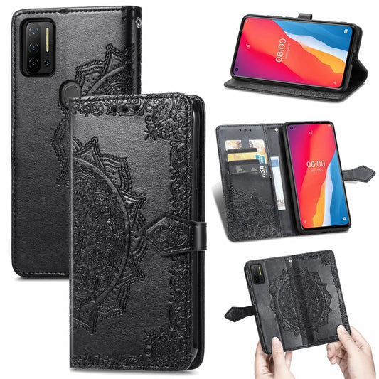 For Ulefone Note 11 Plus Mandala Flower Embossed Horizontal Flip Leather Case with Bracket / Card Slot / Wallet / Lanyard(Black) - Ulefone Cases by buy2fix | Online Shopping UK | buy2fix