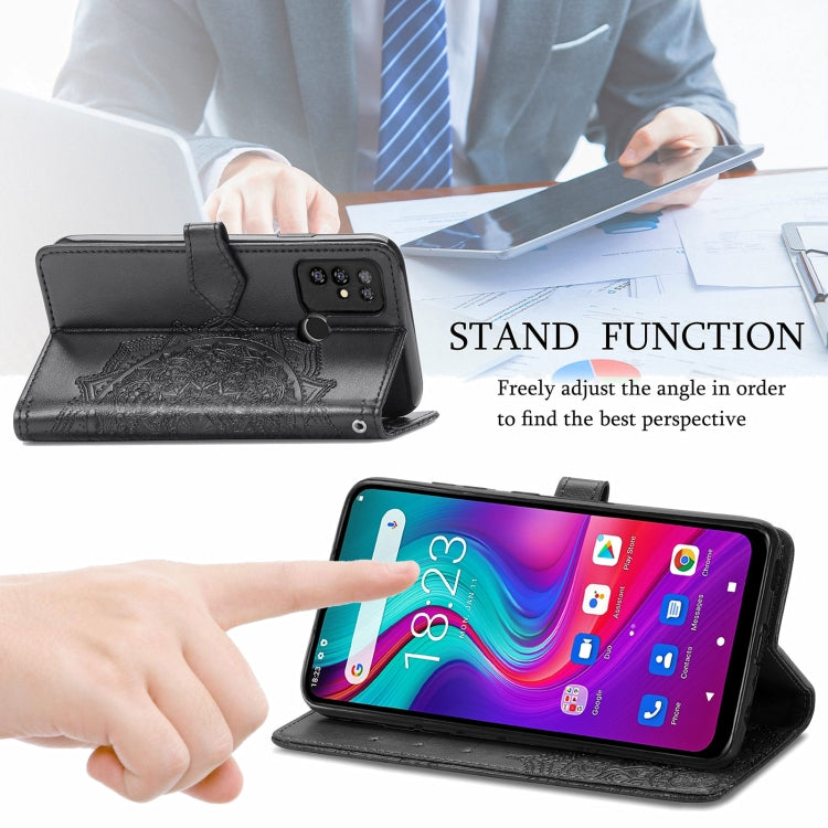 For Doogee X96 Pro Mandala Flower Embossed Horizontal Flip Leather Case with Holder & Three Card Slots & Wallet & Lanyard(Black) - More Brand by buy2fix | Online Shopping UK | buy2fix