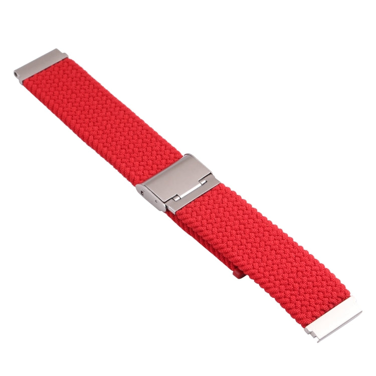 For Samsung Galaxy Watch 4 / Watch 5 20mm Nylon Braided Metal Buckle Watch Band(Red) - Watch Bands by buy2fix | Online Shopping UK | buy2fix