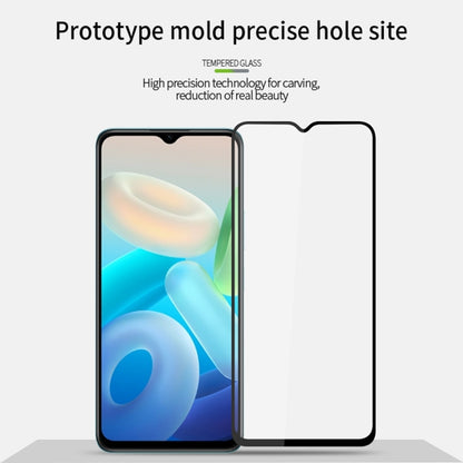 For vivo Y76 5G / Y76S 5G PINWUYO 9H 2.5D Tempered Glass Full Film(Black) - vivo Tempered Glass by PINWUYO | Online Shopping UK | buy2fix