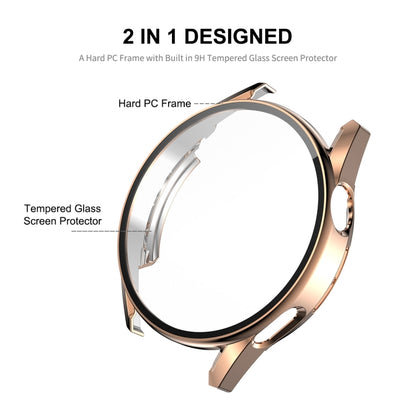 For Huawei Watch GT 3 42mm ENKAY PC Frame + Tempered Glass Protector Composite Case(Silver) - Watch Cases by ENKAY | Online Shopping UK | buy2fix