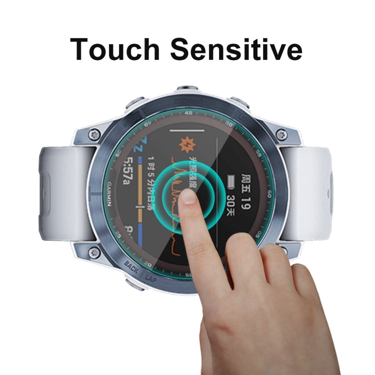2 PCS For Garmin Fenix 7 ENKAY 0.2mm 9H Tempered Glass Screen Protector Watch Film - Screen Protector by ENKAY | Online Shopping UK | buy2fix